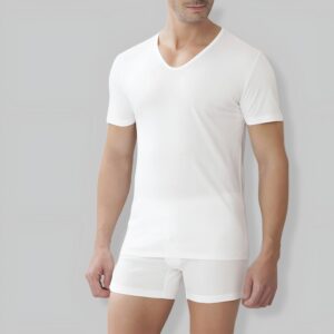 Premium V-hals Hemd voor Heren, T-shirt met korte mouwen | 100% Katoen