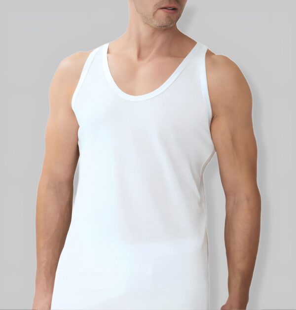 Katoenen Tank Top Mouwloos shirt, wit