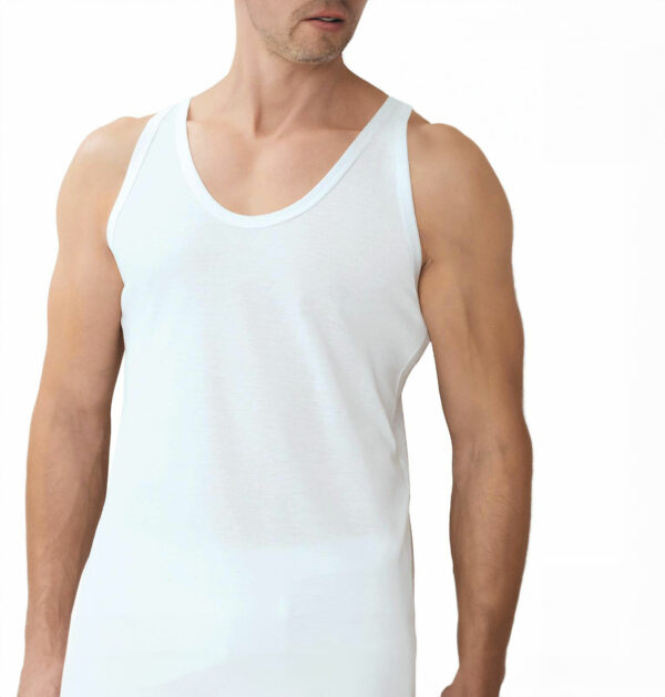 Cotton Tank Top, 95% Cotton, White