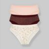 Set of 3 Colored Cotton Ladies Bikini Briefs