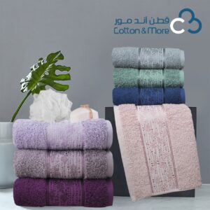 منشفة حمام ياسمين 160*90 سم بألوان متنوعة، تعرض الراحة الفخمة والتصميم المعقد.