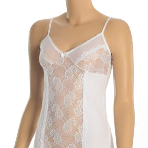 Cotton Lace Camisole, sexy lace motifs on the chest & belly| 96% Cotton.