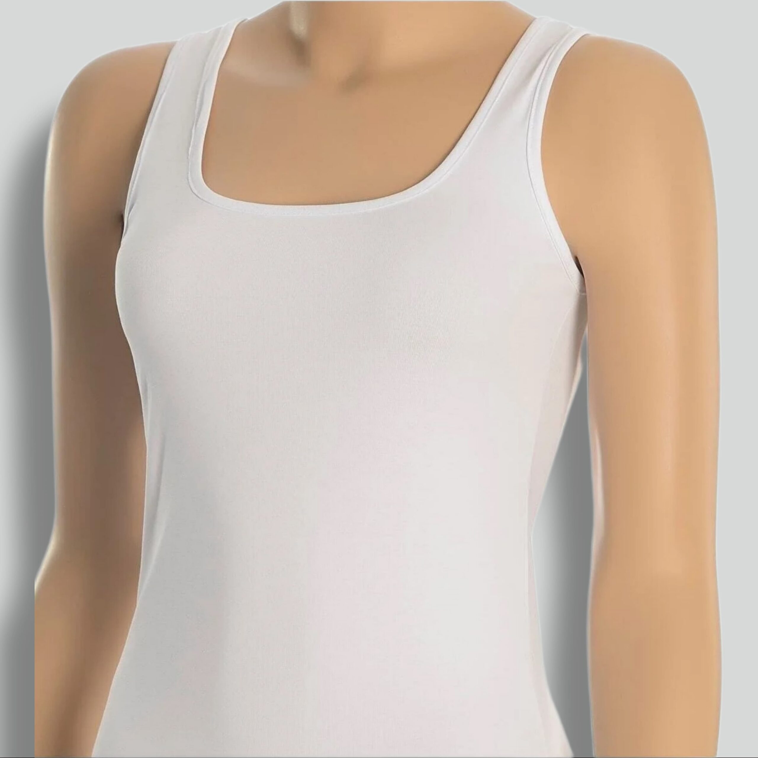 Premium 100% katoenen wit hemd voor dames, huidvriendelijk Women's Premium Cotton Shirt - Tank Top - 100% Cotton - M
