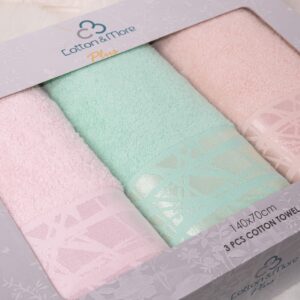 Aura Bath Towel 140×70 – Set of 3 | Luxurious Egyptian Cotton