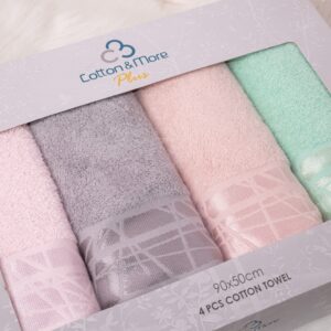Aura Hand Towel 90×50 - Set of 4 | Luxurious Egyptian Cotton
